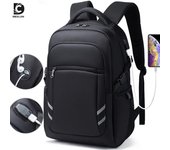 Nueva mochila resistente al desgaste, mochila de viaje impermeable de gran capacidad para hombres, mochila de viaje de negocios con Usb, bolsa de ordenador para mujeres azul