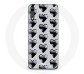 Coque pour Huawei P20 Pro Fond de coeurs noirs