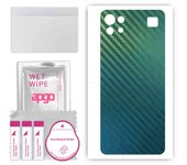 apgo Protective Skin Sticker for the back compatible with LG K92 5G, Wrap Film, Foil, Vinyl - Pattern Carbon Chameleon CAKA1