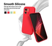 Funda de teléfono de silicona líquida Real para Motorola Edge 40 Neo 40 Pro G14 G54 G84 Edge 30 Ultra G73 G53 G23 G13 G22 G32 G62, funda suave con correa For Moto E22S amarillo