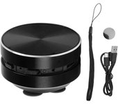 Altavoz de conducción ósea Bluetooth, altavoz estéreo de graves, portátil, pequeño, inalámbrico, con ventosa para negro