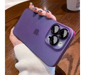 Funda mate protectora de cámara de cristal de Metal púrpura para Iphone 14 13 12 11 Pro Max 14plus funda ultrafina translúcida piel Coque For iPhone 14Pro Max púrpura