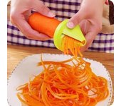 Herramienta de cocina, trituradora en espiral multifunción para frutas y verduras, pelador Manual de patatas, zanahorias, rábanos, rallador giratorio, accesorios de cocina rojo