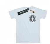 Star Wars Boys The Mandalorian Galactic Empire Insignia Breast Print T-Shirt 9-11 Years blanco