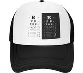 Punk Snellen Chart Eye Test Gorra de béisbol para unisex WoUnisex Transpirable Optometrista Óptico Camionero Sombrero Protección solar Gorras Snapback Trucker Hat