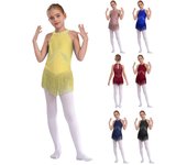 Vestido de baile latino con borlas y brillantes diamantes de imitación para niñas, leotardo para baile de jazz, ropa de baile 5-6 Years borgoña