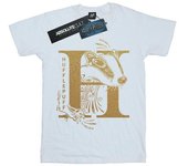 Harry Potter Girls Hufflepuff Glitter Cotton T-Shirt 9-11 Years blanco