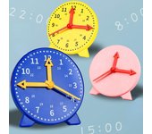 Niños Montessori Reloj Juguetes educativos Hora Minuto Segundo Cognición Relojes coloridos Juguetes Niños Preescolar temprano Material didáctico MYY 10cm three needle linkage color rosa