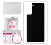 apgo Protective Skin Sticker for the back compatible with Samsung Galaxy S21 Plus 5G, Wrap Film, Foil, Vinyl - Pattern Matte Black