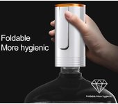 Bomba de botella de agua de bajo ruido, recargable, tamaño compacto, eléctrica, automática, minidispensador de jarra de agua, suministros de oficina negro