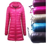 Chaqueta de plumón larga de invierno para mujer, chaqueta de plumón ultraligera para mujer, abrigo de plumón con capucha para mujer, abrigos de talla grande para mujer XXXXXL negro