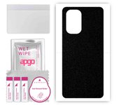 apgo Protective Skin Sticker for the back compatible with Xiaomi Poco F3, Wrap Film, Foil, Vinyl - Pattern Matte Black