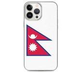 Funda iPhone - Multicolor - Drapeau Népal - Souple - Compatible iPhone 13 Pro Max - Vertical