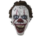 Máscara de payaso de terror de Halloween, máscara de fiesta de disfraces de Halloween, accesorios decorativos espeluznantes y aterradores