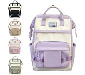 Mochila impermeable para computadora portátil de 15,6 pulgadas para exteriores, mochila para la escuela, la universidad, mochila para computadora, bolsa de viaje para el día negro