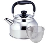 Shimomura Kihan 37539 Hervidor, 0,6 galones (2,6 litros), Acero inoxidable, fácil de usar, compatible con inducción, fabricado en Japón