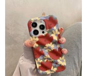 Funda con pintura al óleo de flores amarillas para iPhone 13, 11, 12, 14 Pro Max y 14 Plus, diseño curvo 3D, carcasa trasera a prueba de golpes For iPhone 12 Pro