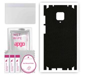 apgo Protective Skin Sticker for the back+sides compatible with Xiaomi Redmi Note 9 Pro, Full Wrap Film, Foil, Vinyl - Pattern Matrix