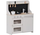Cocina de juguete OSJ de madera con pizarra, juego de utensilios de cocina, cocina de cumpleaños, juguetes educativos para niños, almacenamiento, copia, estufa mini color rosa
