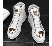 Zapatos de tendencia para hombre, botas de lujo para hombre, informales de alta calidad para hombre, zapatillas gruesas Chelsea de seguridad superior, tablero de invierno 39 negro