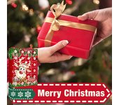 Caja de regalo con calendario de Adviento navideño, 24 Uds., llavero colgante navideño para niños 1pc