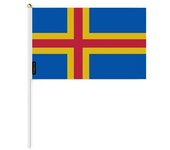 Drapeau Mini - Åland - 14 x 21 cm - Lote de 50 - Poliéster - Léger - Recto/Verso