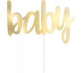 Unique Party Adorno para tarta de papel de aluminio para baby shower One Size oro