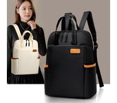 Mochila Mochila para portátil de gran capacidad Mochila para mujer de moda para viajeros negro