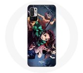 Coque pour Xiaomi Redmi Note 10 5G Tanjiro Nezuko et Inosuke Slayer Kimetsu no Yaiba Manga