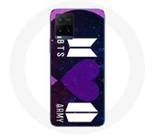 Coque pour Vivo Y21s 2021 / Y21 2021 Bangtan Sonyeondan Logo BTS Et Logo ARMY I Purple You