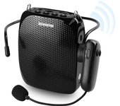 ZOWEETEK Inalámbrico Inalámbrico Portátil Viene con cable y UHF Puede ser utilizado por dos personas al mismo tiempo Adecuado para una amplia gama de usos, como docentes negro