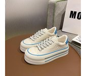 Zapatos De Lona Con Plataforma Para Mujer, Zapatillas Informales De Diseño Simple Para Exteriores, Tenis Vintage Para Correr 35