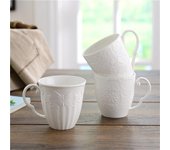 Taza de café rosa en relieve de porcelana blanca europea, hueso de China, Taza de leche de desayuno Vintage, taza de té de oficina
