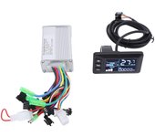 Kit de controlador de bicicleta eléctrica con pantalla LCD, kit de conversión de motor de 250 W, 350 W, 24 V a 48 V para