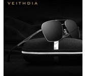 VEITHDIA Gafas de sol vintage cuadradas polarizadas para hombres Accesorios de gafas masculinas Gafas de sol para hombres 2459 negro
