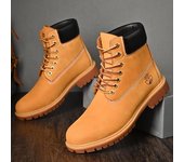 Botas de moda de suela gruesa de cuero real nuevas para hombres y mujeres, botas amarillas de estilo británico, zapatos de trabajo antideslizantes, zapatos de cuero 39 amarillo
