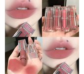 6 colores mate impermeable terciopelo lápiz labial Sexy rojo marrón pigmentos desnudos maquillaje duradero profesional 05
