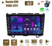 icreative WIFI Android 2 Din Autoradio Radio reproductor Multimedia para Honda CRV CR-V 2006-2011 con botón perilla Carplay GPS 2 + 32GB 1+16GB