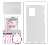 apgo Protective Skin Sticker for the back+sides compatible with Realme 9 Pro, Full Wrap Film, Foil, Vinyl - Pattern Transparent Carbon