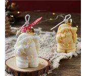 Molde de silicona para velas de yeso de Papá Noel, hecho a mano, para decoración de tartas, chocolate y pudín, regalo de Navidad