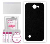 apgo Protective Skin Sticker for the back compatible with LG K30, Wrap Film, Foil, Vinyl - Pattern Matte Black