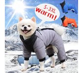 Abrigos para perros pequeños y medianos, chaqueta para perros, abrigo cálido de invierno para perros, chaqueta resistente al viento, chaqueta reflectante Reversible para perros con cremallera para invierno S gris