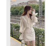 Conjunto de falda de dos piezas de moda Xiao Xiangfeng: Estilo chic de primavera para mujeres seguras de sí mismas Large (L)