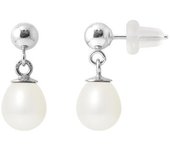 Pendientes - PERLINEA - Cometa - Perlas Cultivadas 6-7 mm - Oro Blanco - 2 años de garantía
