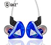 Qkz CK5 auriculares internos con cable, graves transparentes, música estéreo deportiva de 3,5mm con micrófono, auriculares para iphone, Xiaomi, teléfonos Android rojo