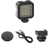 30m/98ft impermeable RGB LED luz de vídeo Mini cámara portátil luz 5500K temperatura de color regulable negro