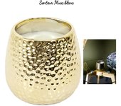 Les Trésors De Lily [A2309] - Vela perfumada de cerámica 'Jungle' - 9x8 cm (almizcle blanco) oro