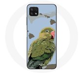 Coque pour Samsung Galaxy A22 5G Perruches Oiseaux vert