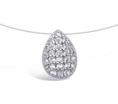 Les Trésors De Lily [R7132] - Collier argent 'Love' blanc argenté - 8x6 mm blanco