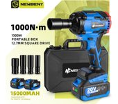 Newbeny-llave eléctrica sin escobillas de 1000N.m, 1/2 pulgadas, 3 engranajes, llave de impacto de mano inalámbrica, herramienta eléctrica para batería Makita de 18V NO Battery-NO BOX